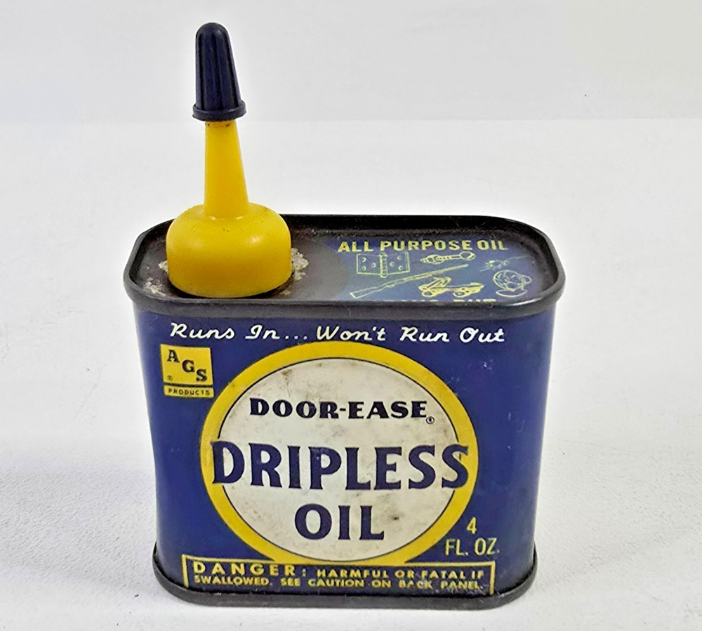 Vintage Door-Ease Dripless Oil Tin Advertising Can